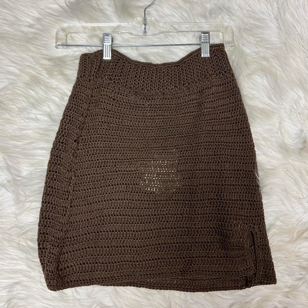 Crochet Skirt brown